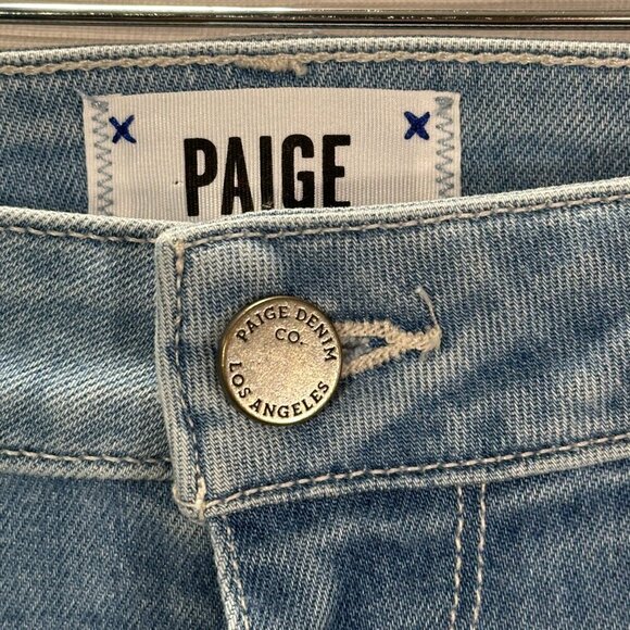 Paige Jeans Womens 26 Verdugo Ankle Light Wash Cotton Stretch Distressed Raw Hem - Picture 5 of 11
